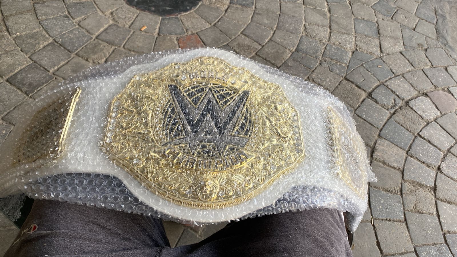 Recent championship belt delivery — packaged and shipped worldwide