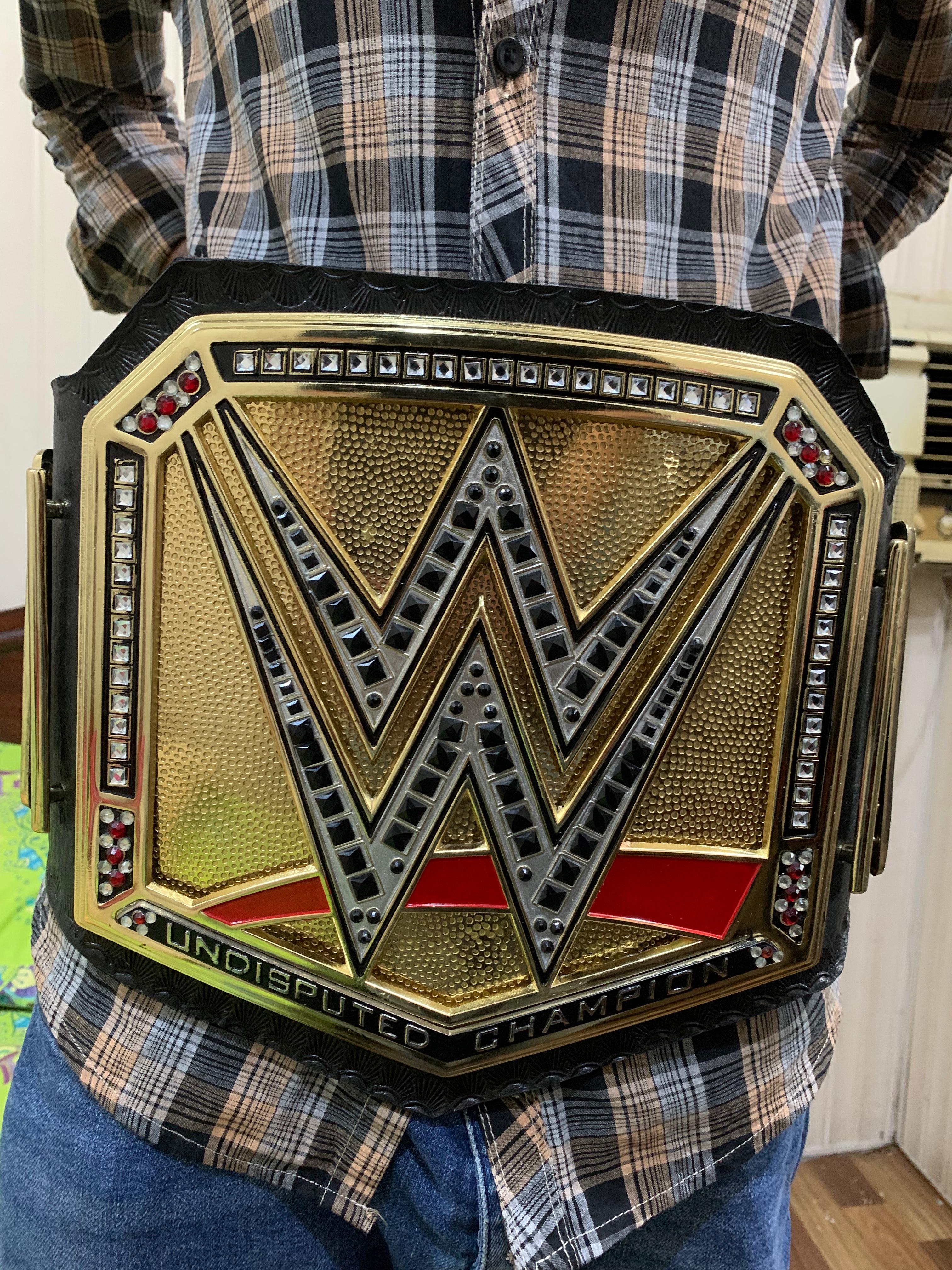 WWE Undisputed Champion replica belt worn — handcrafted by Champions Belt X